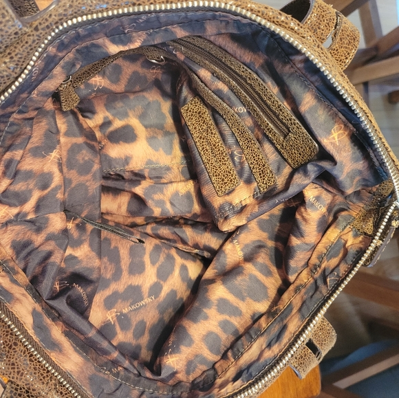 Leather B Makowsky large shoulder bag - Picture 3 of 6